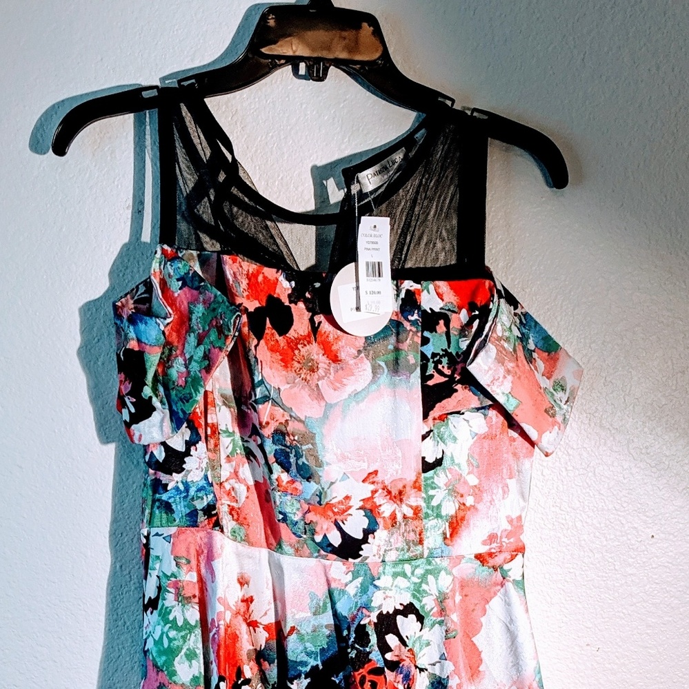 Women's asymmetrical flower dress